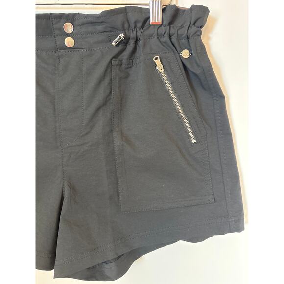 Calia Journey Collection High Rise Paperbag Shorts Black Relaxed Size M Casual - Picture 4 of 12